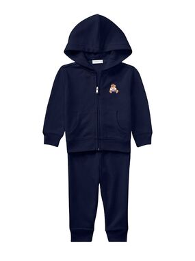 Toddler Navy Zip-Up Hoodie & Jogger Set with Polo BEAR
